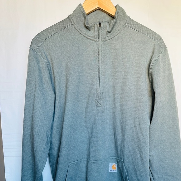 Carhartt Relaxed Fit Heavy Cotton Half Zip Thermal Size M - Picture 6 of 11